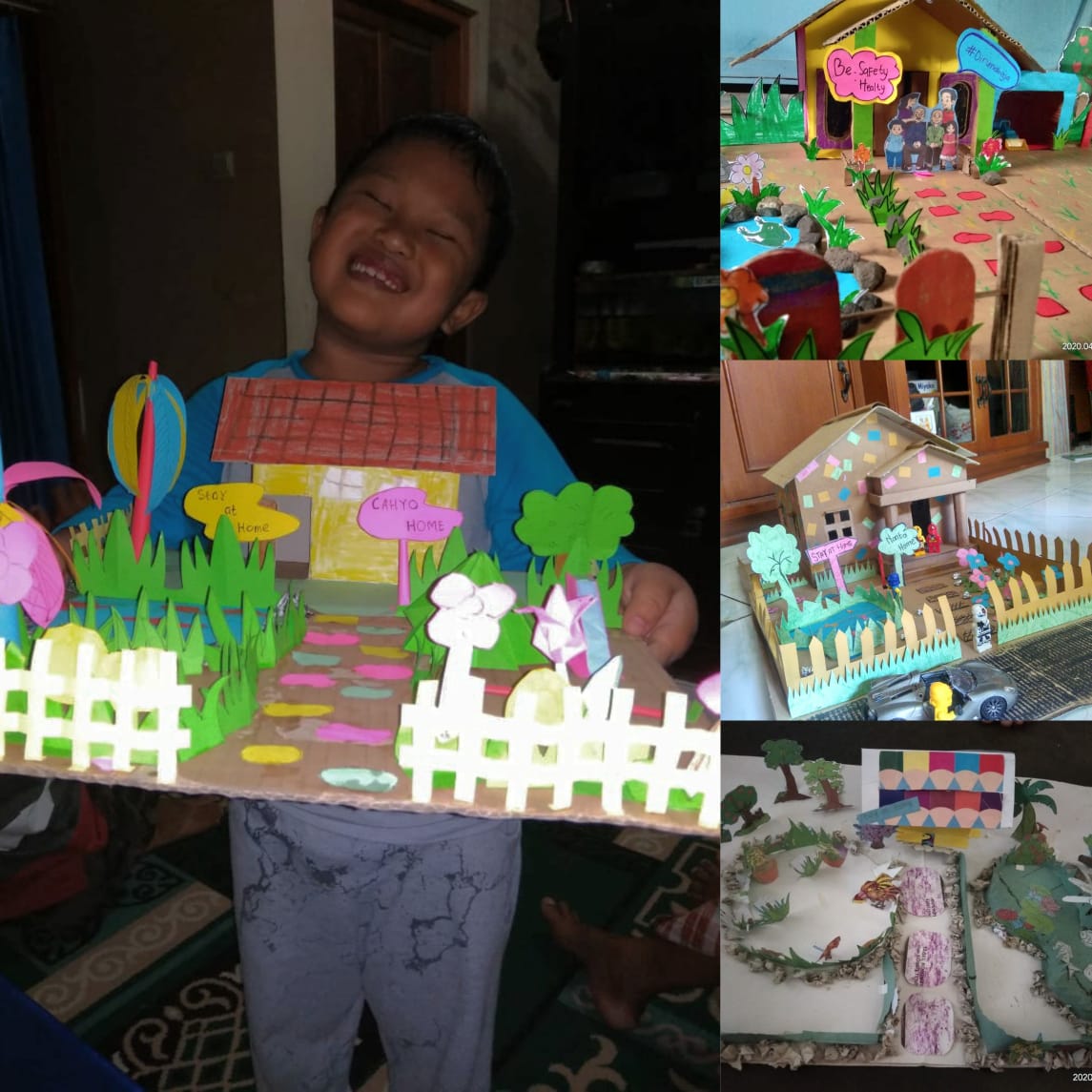 Masa Belajar di Rumah, Anak-Anak TK Pertiwi Soka Kembangkan Kreativitas