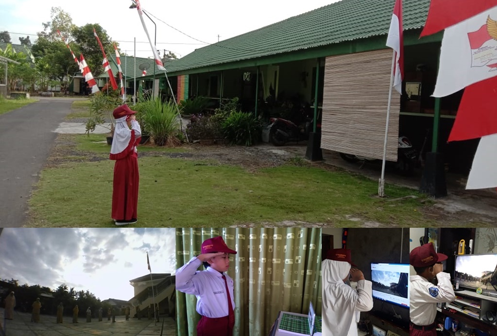 SD Muhammadiyah Inovatif Mertoyudan Laksanakan Upacara Bendera Virtual