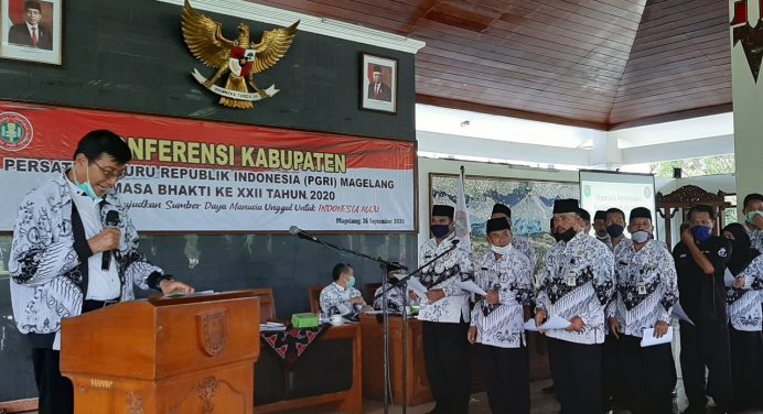 Susno Terpilih Pimpin PGRI Kabupaten Magelang Masa Bakti 2020-2025