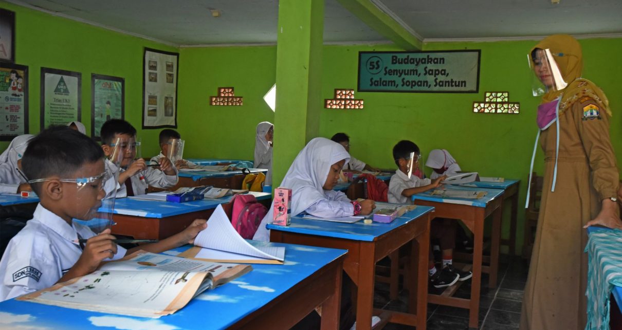 BELAJAR. Pembelajaran tatap muka. (foto: mediaindonesia)