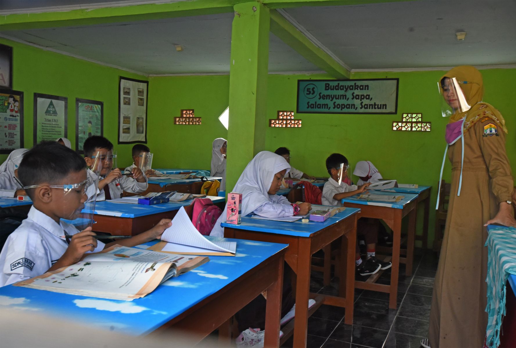 BELAJAR. Pembelajaran tatap muka. (foto: mediaindonesia)