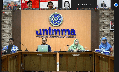 VIRTUAL. UNIMMA melakukan penandatanganan Memorandum of Understanding (MoU) secara virtual dengan Batangas State University, Filipina. (foto: unimma)