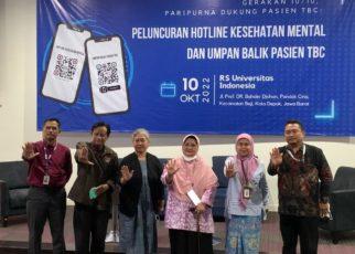 TBC. Peluncuran Hotline Kesehatan Mental dan Umpan Balik Pasien TBC” di RS Universitas Indonesia Depok, Jawa Barat, Senin 10 Oktober 2022. (foto: istimewa)