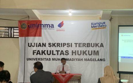 SKRIPSI. Sidang skripsi untuk mahasiswa Fakultas Hukum (FH) Universitas Muhammadiyah Magelang (UNIMMA) pada Tahun Ajaran (TA) 2022-2023. (foto: unimma)