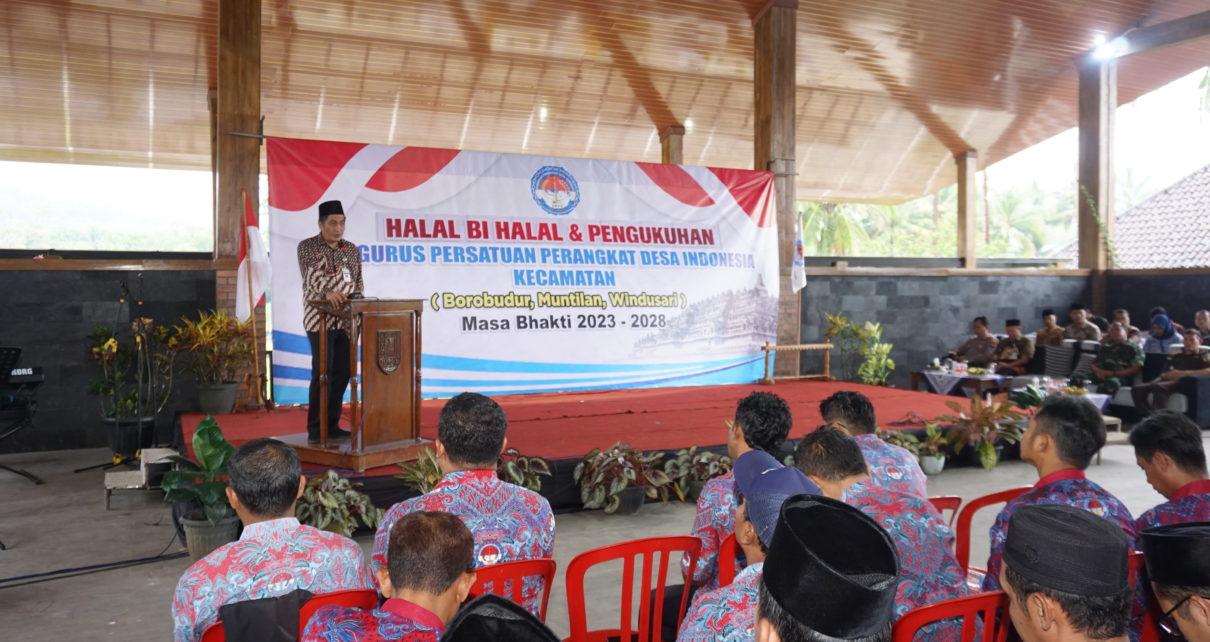 PPDI. Bupati Magelang Zaenal Arifin saat menghadiri acara Pengukuhan Pengurus Perangkat Desa Indonesia (PPDI) Kecamatan (Borobudur, Muntilan, Windusari) masa bakti 2023-2028. (foto: prokompimkabmgl)