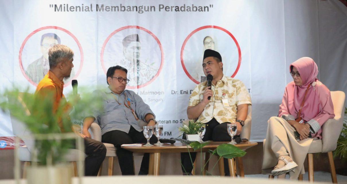 DIALOG. Wagub Jateng Taj Yasin Maimoen saat dialog Radio Idola “Semarang Trending Topic”, di Allstay Hotel Semarang, Jumat (26/05/2023). (foto: jatengprov)