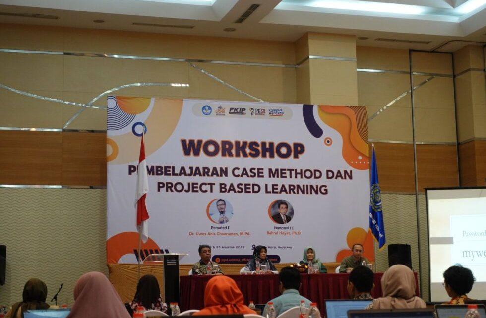 WORKSHOP. Prodi PGSD FKIP Universitas Muhammadiyah Magelang (UNIMMA) menggelar workshop Pembelajaran Case Method dan Project Based Learning. (foto: unimma)