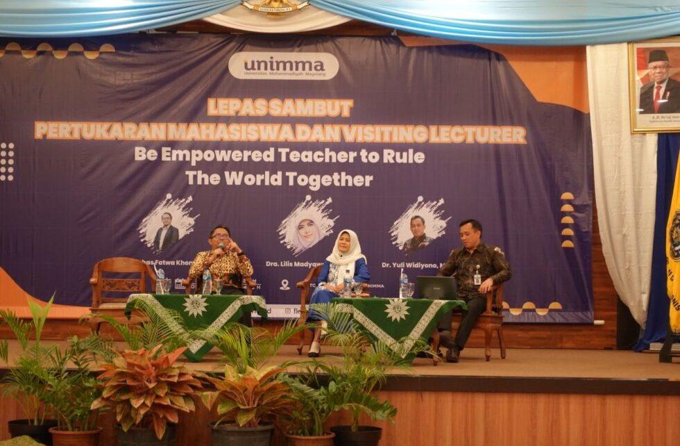 UNIMMA. Fakultas Keguruan dan Ilmu Pendidikan (FKIP) Universitas Muhammadiyah Magelang (UNIMMA) mengadakan acara visiting lecture dengan mengangkat tema ‘Be Empowered Teacher to Rule the World Together’. (foto: unimma)