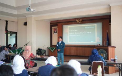 PUSBA. UPT Pusat Bahasa (Pusba) Universitas Muhammadiyah Magelang (UNIMMA) menggelar English Speech Contest 2023. (foto: unimma)