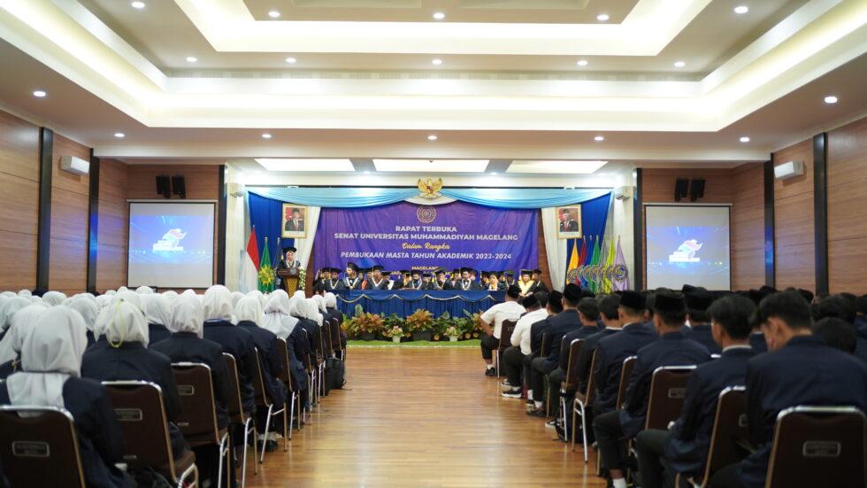 MASTA. Universitas Muhammadiyah Magelang (UNIMMA) sambut mahasiswa baru Tahun Akademik 2023-2024 dengan agenda Masa Ta’aruf (Masta). (foto: unimma)