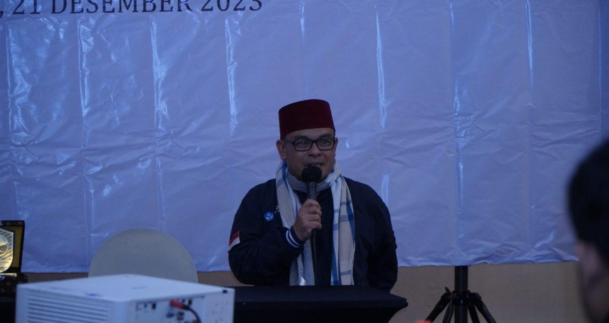 SAMBUTAN. Rektor Universitas Tidar (UNTIDAR) Prof Dr Sugiyarto MSi saat memberikan sambutan. (foto: untidar)