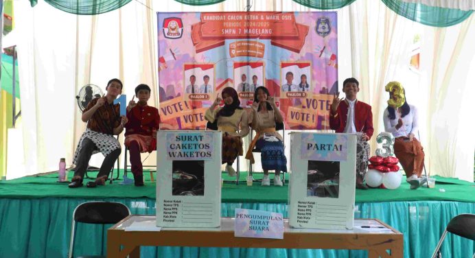 Siswa SMPN 7 Kota Magelang Belajar Demokrasi Secara Langsung, Berikut Implementasinya