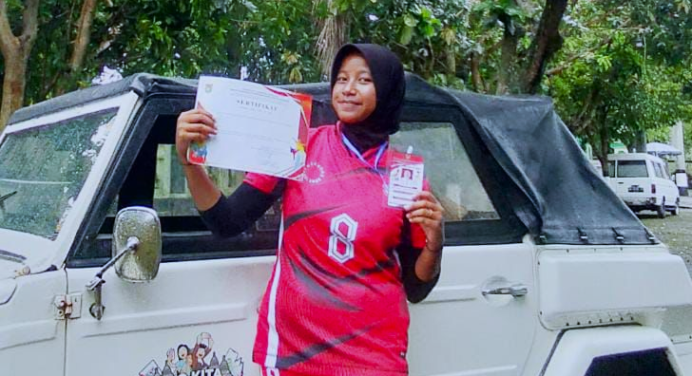 Cahya Suci Siswi SMK Muhammadiyah 1 Borobudur Turut Tim Voli Kompetisi POPDA, Raih Juara