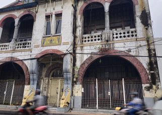 CAGAR BUDAYA. Gedung Singa, salah satu gedung cagar budaya di kota lama Surabaya zona Eropa di kawasan Jalan Veteran, Surabaya. (foto: its)  