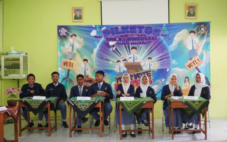 OSIS. Proses Pemilihan Ketua dan Wakil Ketua OSIS SMKN 1 Windusari Magelang. (foto: ist)