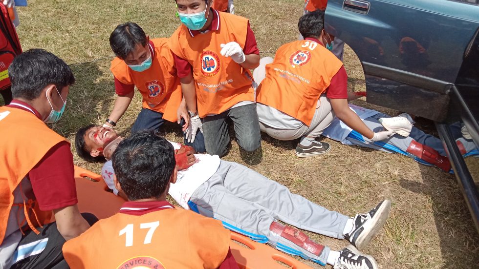 UNIMMA. Fakultas Ilmu Kesehatan (Fikes) Universitas Muhammadiyah Magelang (UNIMMA) gelar latihan Basic Trauma Life Support (BTCLS). (foto: unimma)