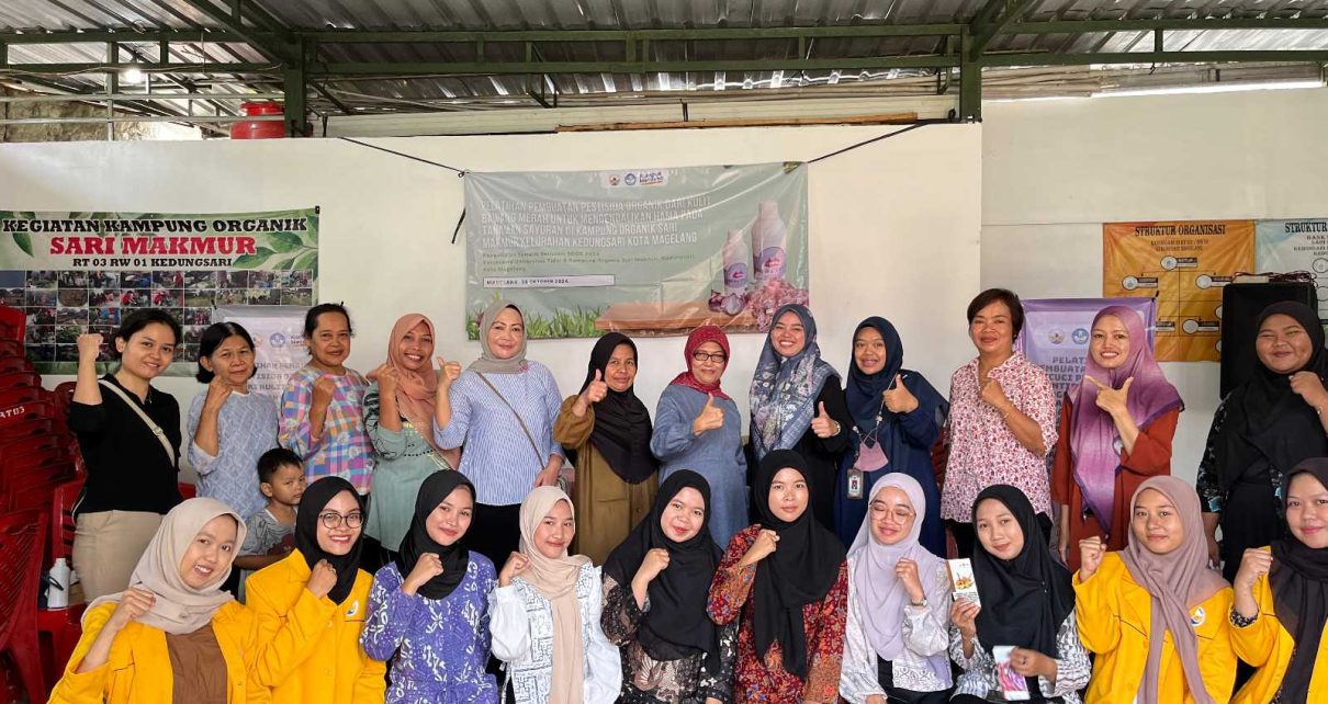 TEMATIK. Untidar mengadakan kegiatan pengabdian tematik berbasis SDGs di Kampung Organik Sari Makmur, Kedungsari, Magelang Utara, Kota Magelang. (foto: untidar)